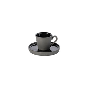 Costa Nova Lagoa Eco Gres 3 oz. Black Coffee Cup & Saucer