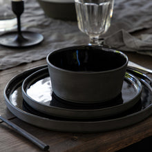 Load image into Gallery viewer, Costa Nova Lagoa Eco Gres 6&quot; Black Soup/Cereal Bowl
