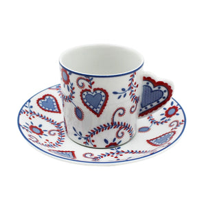 Vista Alegre Porcelain Viana do Castelo Espresso Cup with Saucer