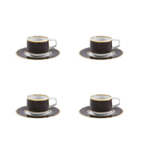 Load image into Gallery viewer, Vista Alegre Carrara Coffee Cup &amp; Saucer, Set of 4
