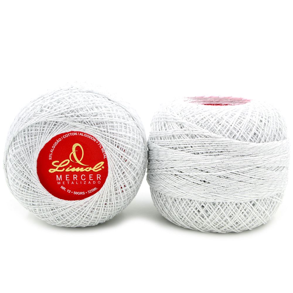 Limol Size 12 Special Metal Mercerized 50 Grs Crochet Thread Ball Set