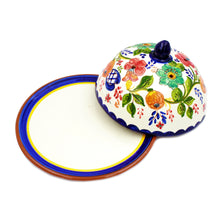 Load image into Gallery viewer, Hand-painted Portuguese Pottery Clay Terracotta Covered Cheese Dish
