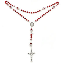 Load image into Gallery viewer, Handmade Bohemian Red Glass Beads Our Lady of Fatima Rosary
