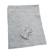 Load image into Gallery viewer, Maiorista Made in Portugal Knitted Baby Blanket with Bow
