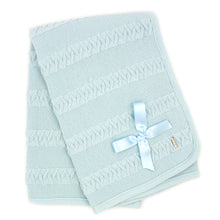 Load image into Gallery viewer, Maiorista Made in Portugal Knitted Baby Blanket with Bow
