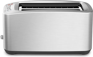 Breville BTA830XL Die-Cast Smart Toaster 4-Slice Long Slot Toaster, Brushed Stainless Steel