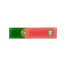 Load image into Gallery viewer, Portuguese Flag With FPF Emblem Resin Domed 3D Decal Car Sticker, Set of 3
