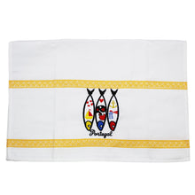 Load image into Gallery viewer, 100% Cotton Embroidered Portuguese Sardine Decorative Kitchen Dish Towel - Set of 2
