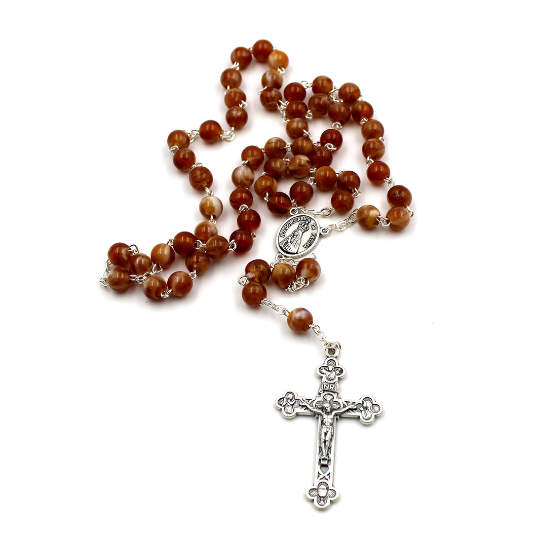 Our Lady of Fatima Honey Beads Catholic Rosary