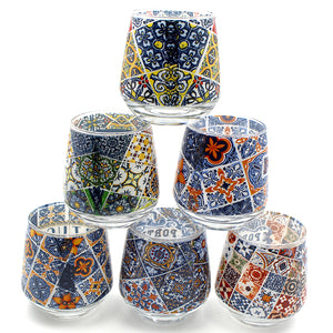 Portugal Tile Azulejo Themed Shot Glasses - Set of 6