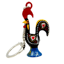 Load image into Gallery viewer, 2&quot; Traditional Portuguese Aluminum Good Luck Rooster Keychain
