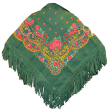 Load image into Gallery viewer, Portuguese Folklore Regional Head Scarf Shawl With Fringe

