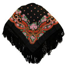 Load image into Gallery viewer, Portuguese Folklore Regional Head Scarf Shawl With Fringe
