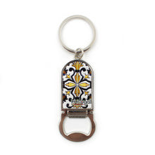 Load image into Gallery viewer, Traditional Portuguese Tile Keychain With Bottle Opener
