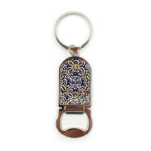 Load image into Gallery viewer, Traditional Portuguese Tile Keychain With Bottle Opener
