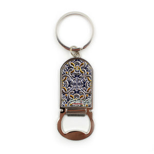 Traditional Portuguese Tile Keychain With Bottle Opener