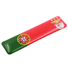 Load image into Gallery viewer, Portuguese Flag With SL Benfica Emblem Resin Domed 3D Decal Car Sticker, Set of 3
