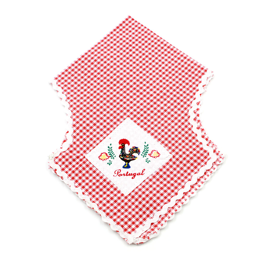 100% Cotton Traditional Portuguese Rooster Bread Cover Basket  - Various Colors