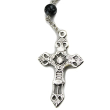 Load image into Gallery viewer, Our Lady of Fatima Glass Grey Beads Rosary
