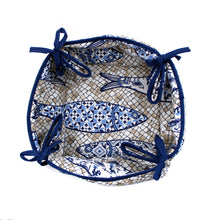 Load image into Gallery viewer, 100% Cotton Cobblestone and Sardines Bread Basket
