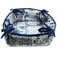 Load image into Gallery viewer, 100% Cotton Portugal Blue Tile Azulejo Oven Mitt, Bread Basket, and Pot Holder Set
