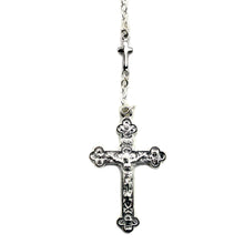 Load image into Gallery viewer, Our Lady of Fatima Pink Pearl Rosary with Cross
