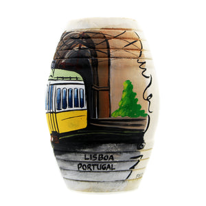 Hand-Painted Lisbon Electric 28 Wooden Barricas Set