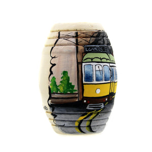 Hand-Painted Lisbon Electric 28 Wooden Barricas Set