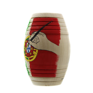 Hand-Painted Portugal Emblem Wooden Barricas Set