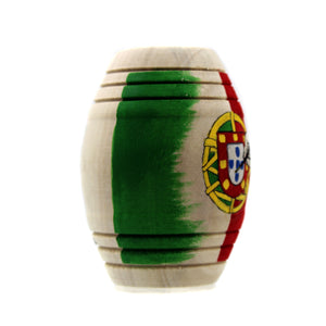 Hand-Painted Portugal Emblem Wooden Barricas Set
