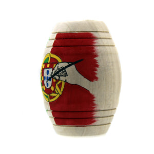 Hand-Painted Portugal Emblem Wooden Barricas Set