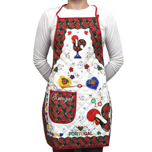 Load image into Gallery viewer, 100% Cotton Traditional Portuguese Rooster Kitchen Apron - Various Colors
