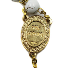 Load image into Gallery viewer, Our Lady of Fatima White and Gold Marble Rosary

