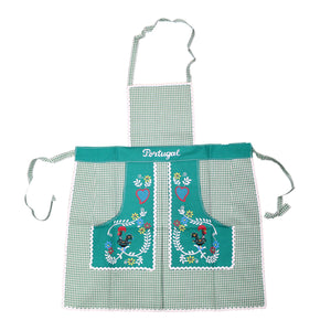 100% Cotton Traditional Portuguese Rooster Kitchen Apron - Various Colors