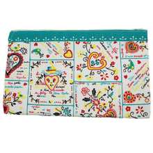 Load image into Gallery viewer, Large Colorerd Portuguese Sayings Cosmetic &amp; Toiletry Bag
