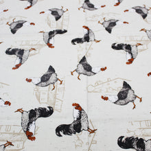 Load image into Gallery viewer, 100% Cotton Farmhouse Rooster Made in Portugal Tablecloth
