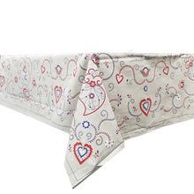 Load image into Gallery viewer, 100% Cotton Viana Heart Regional Made in Portugal Tablecloth
