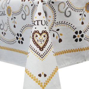 100% Cotton Viana Heart Made in Portugal Tablecloth