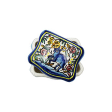Load image into Gallery viewer, Coimbra Ceramics Hand-painted Decorative Box with Lid XVII Cent Recreation #232-1700
