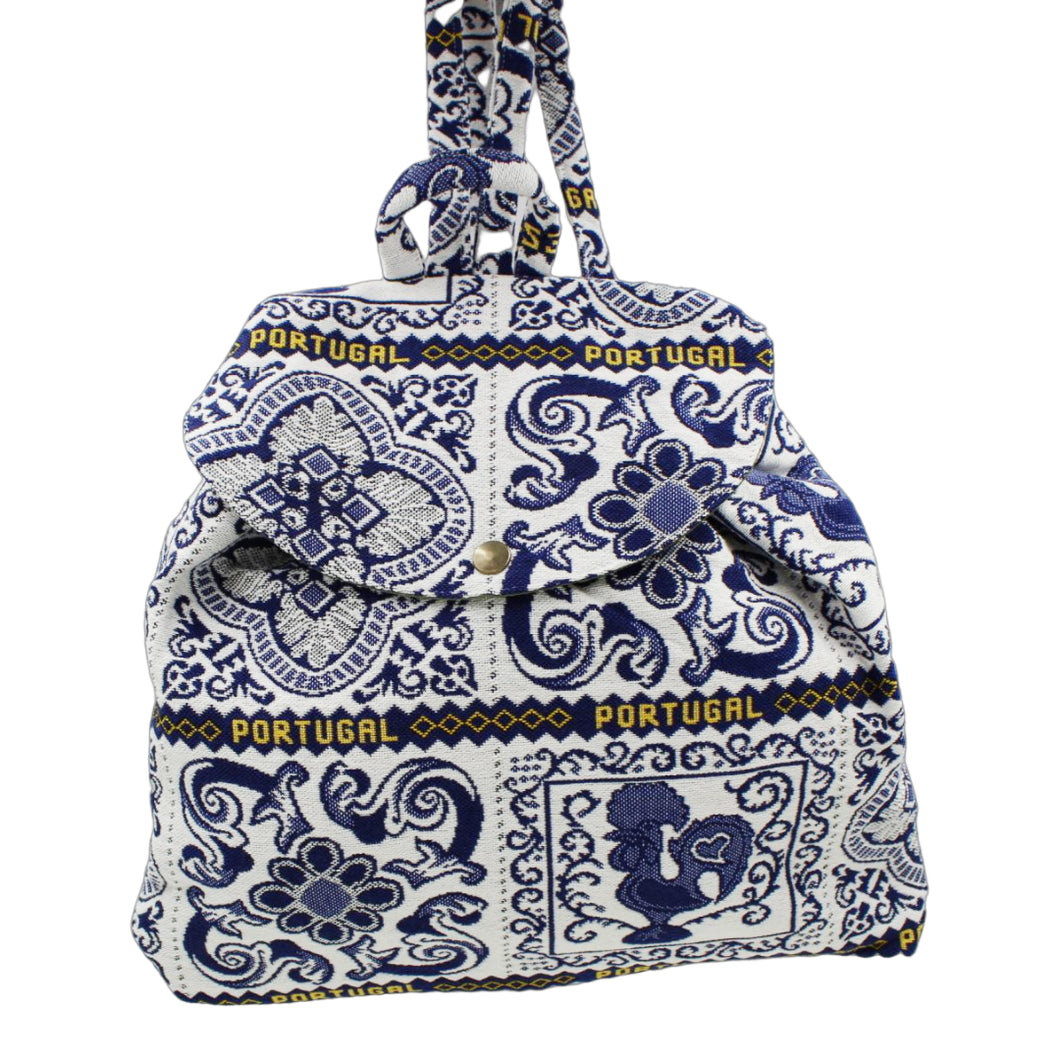 Adult Portuguese Blue Tiles Azulejos Made in Portugal Backpack