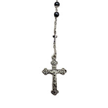 Load image into Gallery viewer, Our Lady of Fatima Grey Pearl Rosary with Cross
