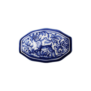 Coimbra Ceramics Hand-painted Decorative Box with Lid XVII Cent Recreation #130-5