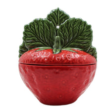 Load image into Gallery viewer, Faiobidos Hand-Painted Ceramic Strawberry Salt Holder
