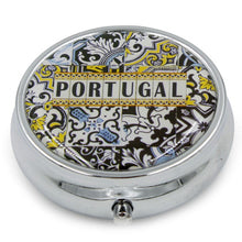 Load image into Gallery viewer, Traditional Portuguese Tile Metal Pill Case With Mirror Souvenir
