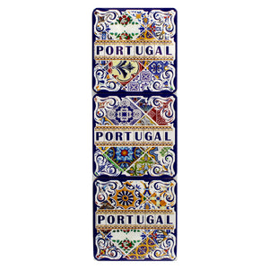 Portuguese Tile Azulejo Themed Coaster Cork Set