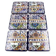 Load image into Gallery viewer, Portuguese Tile Azulejo Themed Coaster Cork Set
