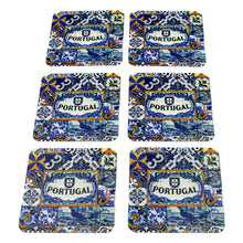 Load image into Gallery viewer, Colored Tiles Azulejo Themed Coaster Set
