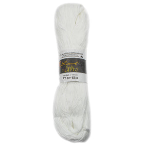 Limol Size 12 White 150 Grs 100% Mercerized Egyptian Black Band Crochet Thread Set of 2
