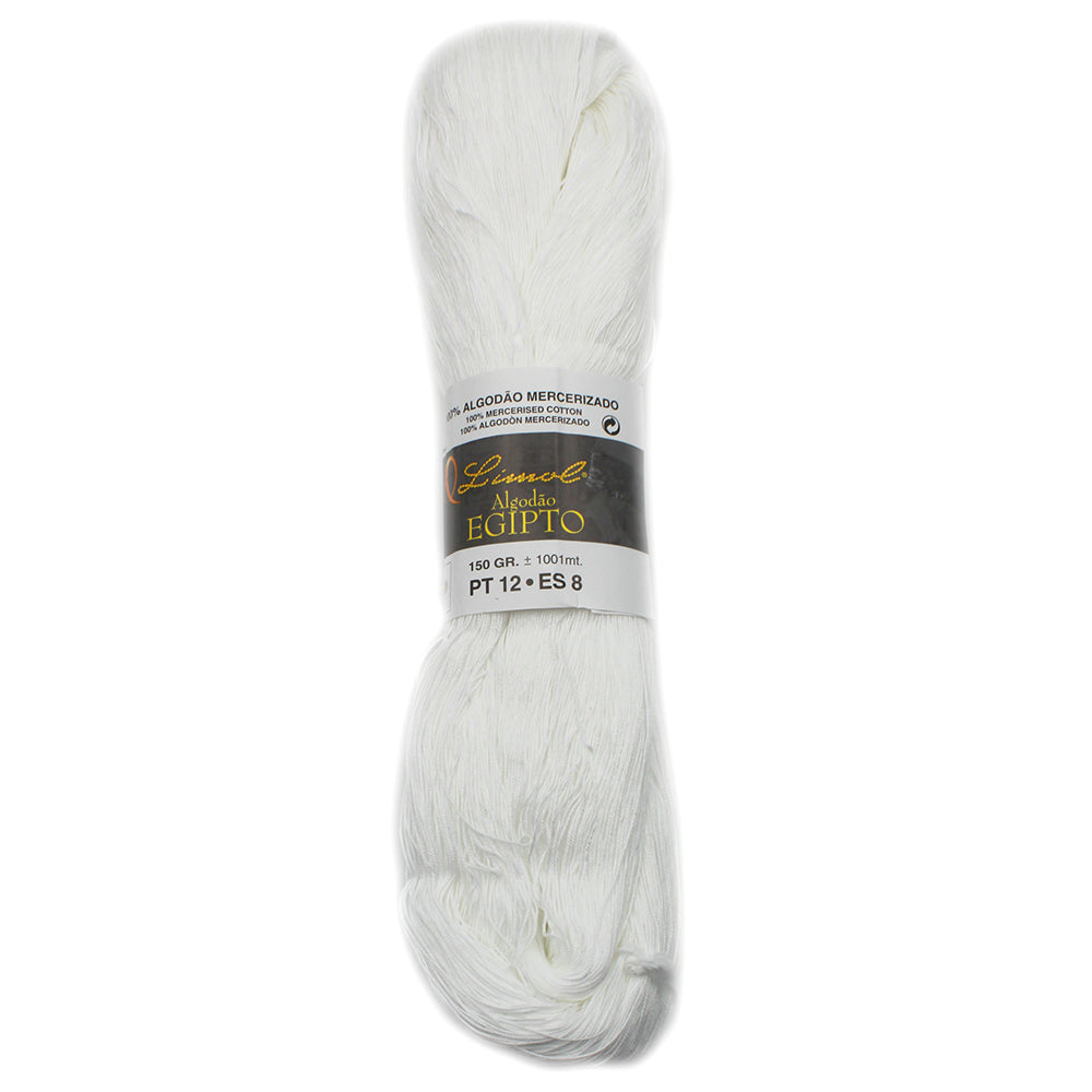 Limol Size 12 White 150 Grs 100% Mercerized Egyptian Black Band Crochet Thread Set of 2