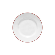 Load image into Gallery viewer, Costa Nova Beja 9&quot; White Red Salad/Dessert Plate Set
